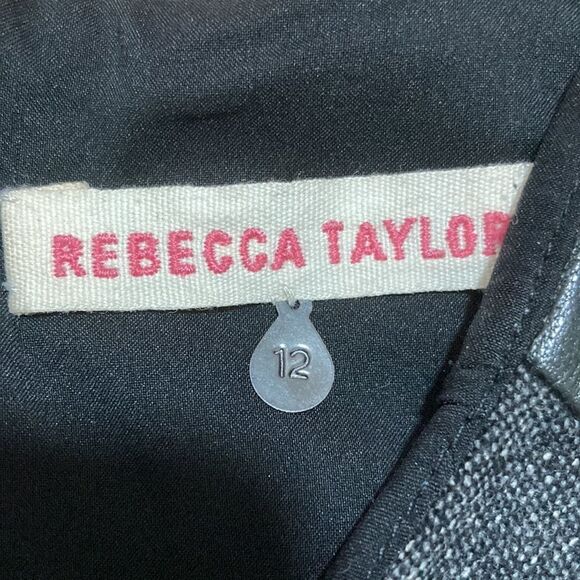 Rebecca Taylor wool and leather shift dress size 12 - Picture 6 of 9